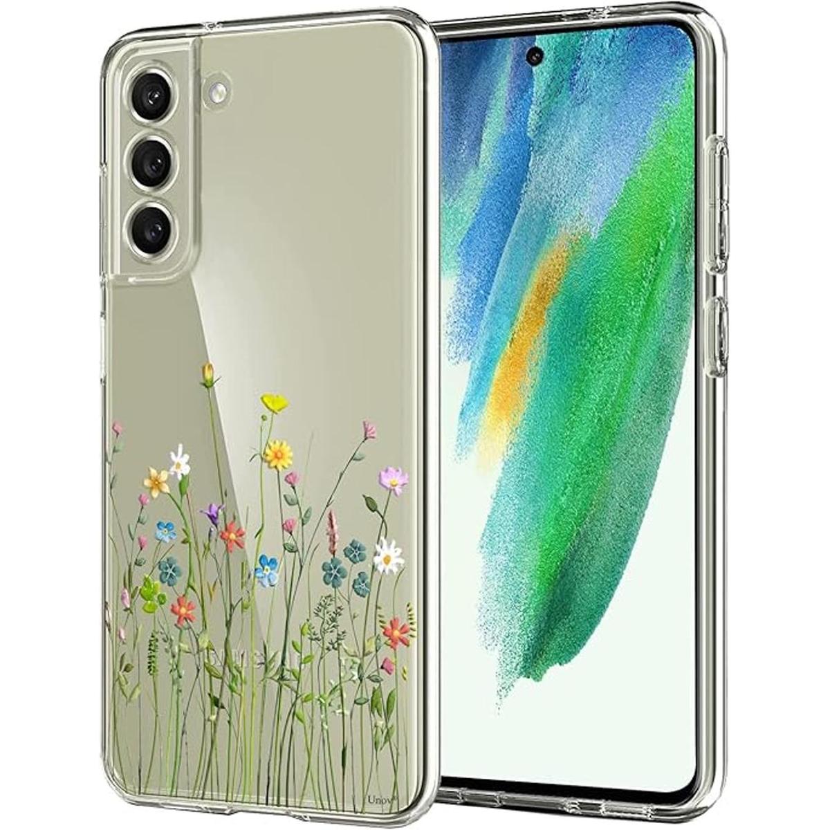 Unov Funda compatible con Galaxy S21 FE transparente con