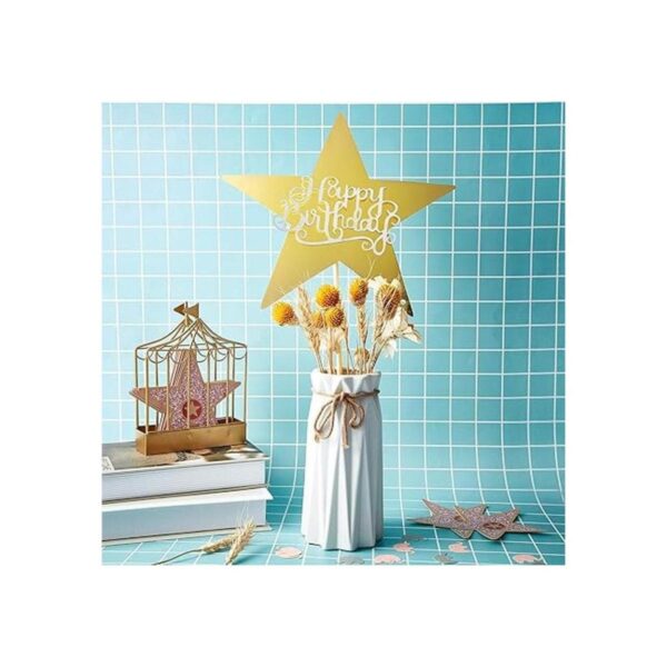 Decoración de estrellas doradas con recortes de estrella_5