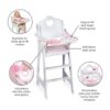 Silla alta para muñeca con plato babero y cuchara de la_2
