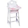Silla alta para muñeca con plato babero y cuchara de la_1