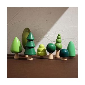 OESSUF Juego de 8 juguetes de madera para árbol de madera_1