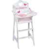 Silla alta para muñeca con plato babero y cuchara de la_3