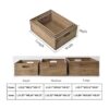 Kirigen Juego de 3 cajas de madera anidadas con asas