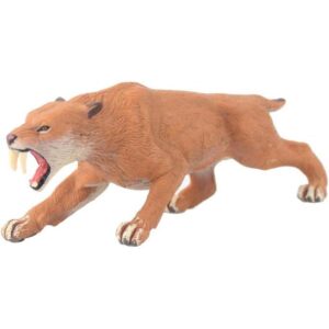 Estatua de animal salvaje de tigre con dientes de sable_1