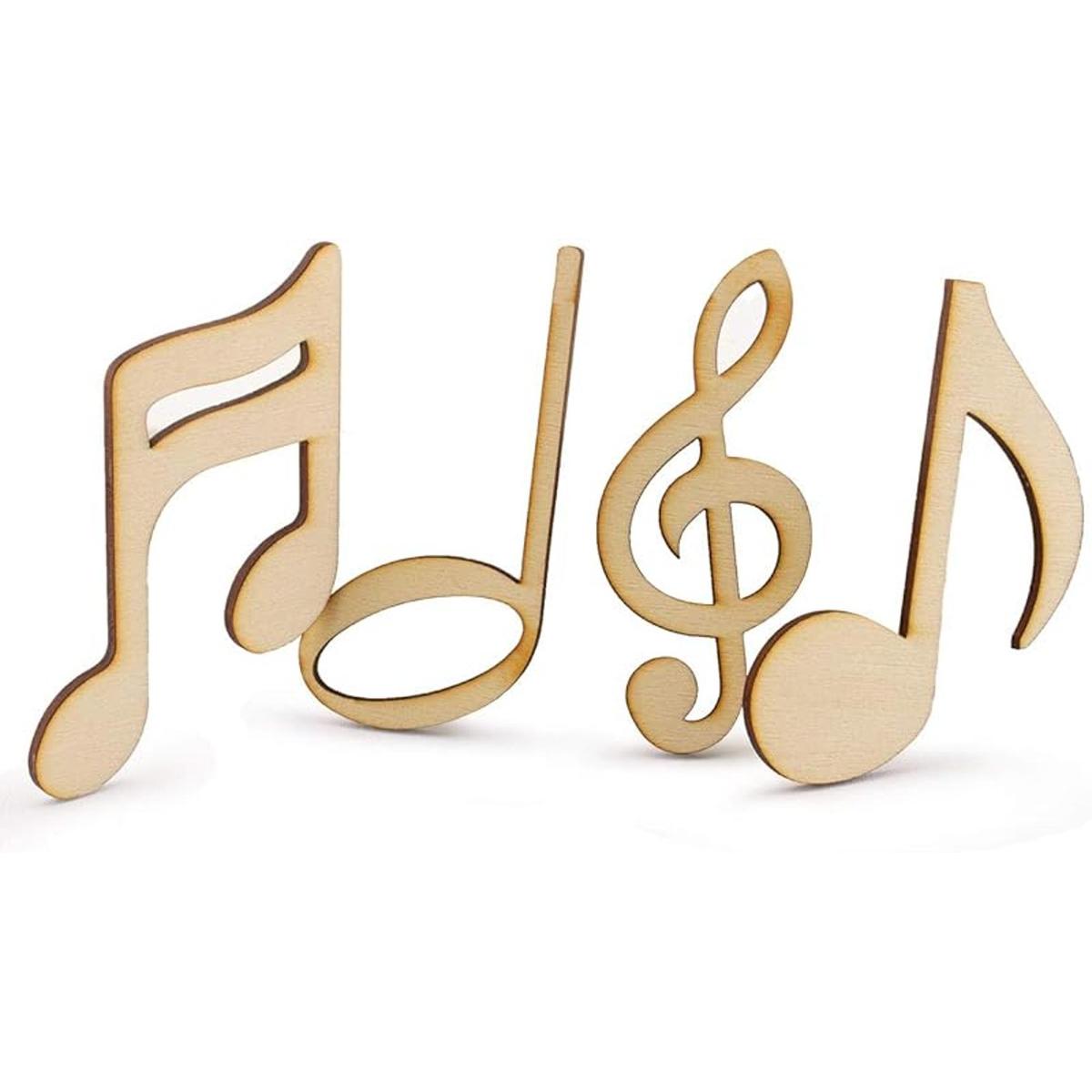 SummerRay 60 notas musicales de madera cortadas con