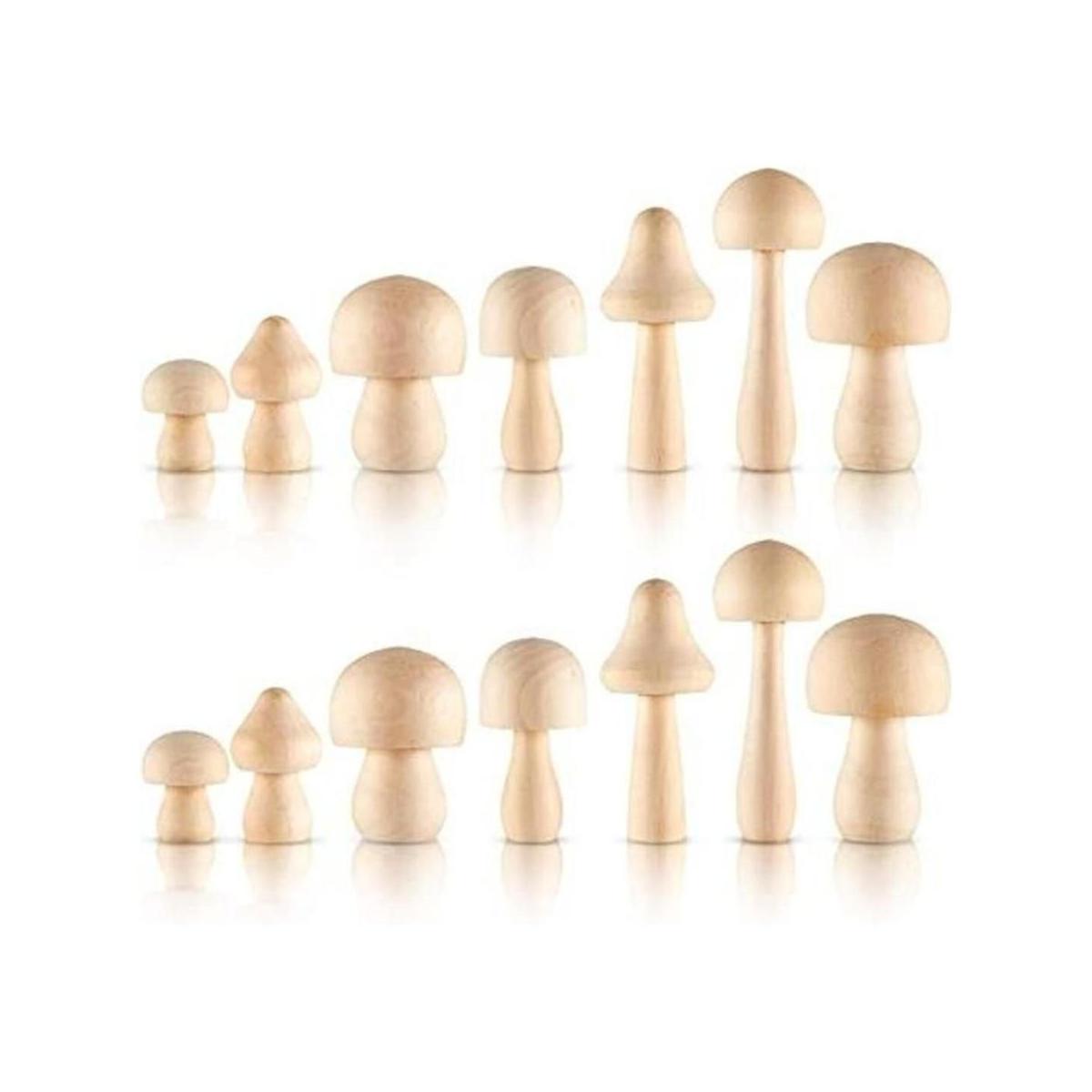 15 hongos de madera sin terminar para manualidades hongos