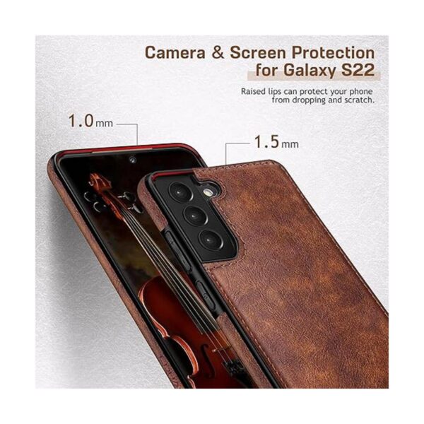 LOHASIC Funda para Galaxy S22 5G de cuero de primera_2