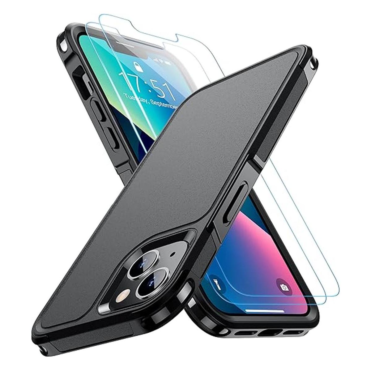SPIDERCASE Diseñada para iPhone 13 con 1 protector de
