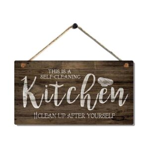 Letreros de cocina vintage para colgar en madera con texto_1