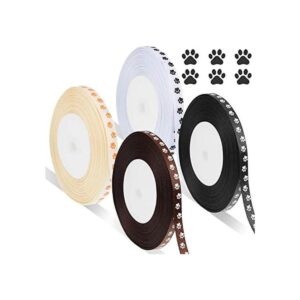 4 rollos de cinta de grogrén con cable para manualidades