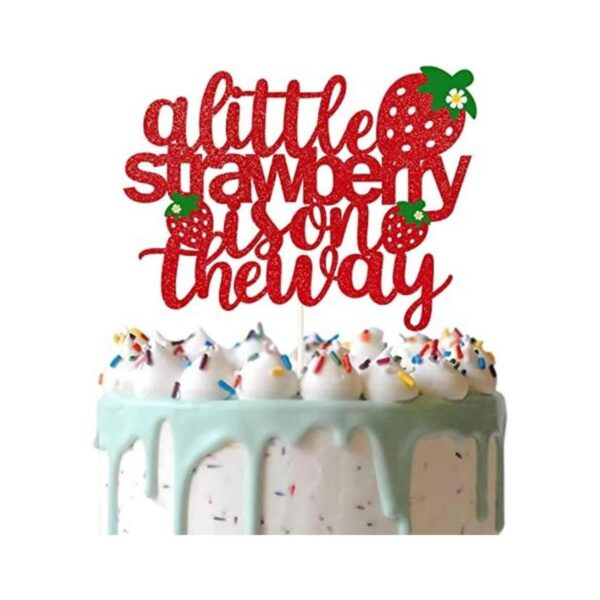 Decoración para tartas con purpurina A Little Strawberry_1