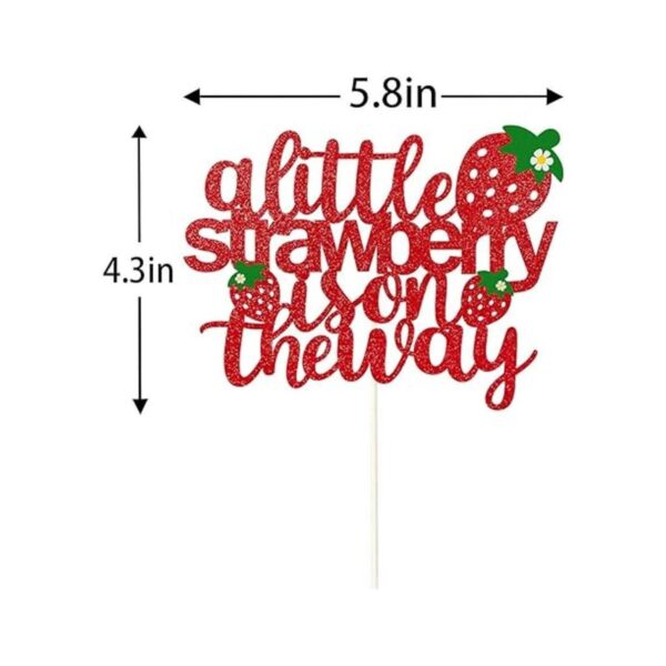 Decoración para tartas con purpurina A Little Strawberry_2