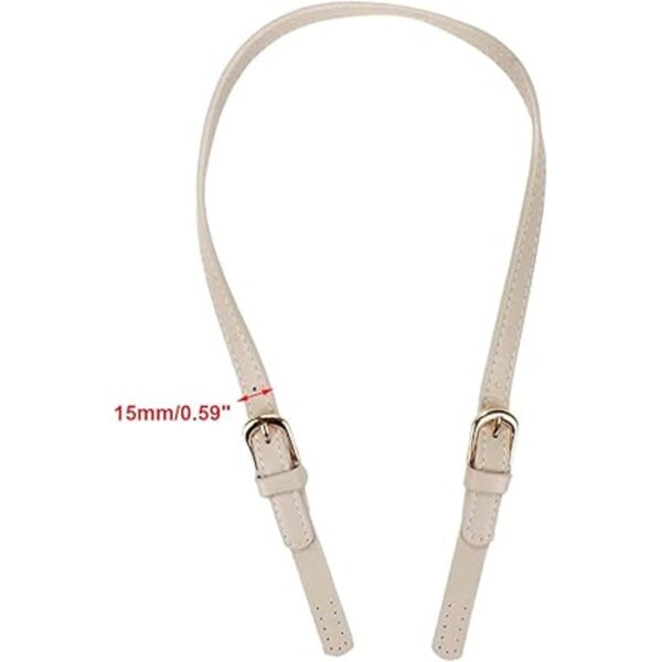 Semetall 4 correas de cuero sintético asas de bolso gris_2