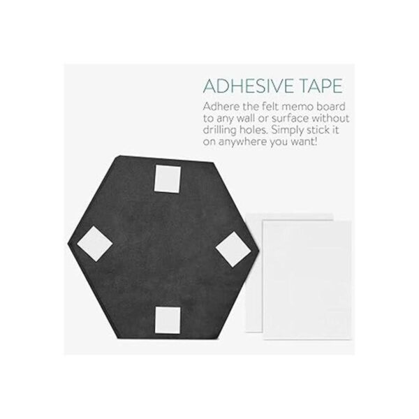 Navaris Juego de 6 tablones hexagonales de fieltro 5.9 x_3