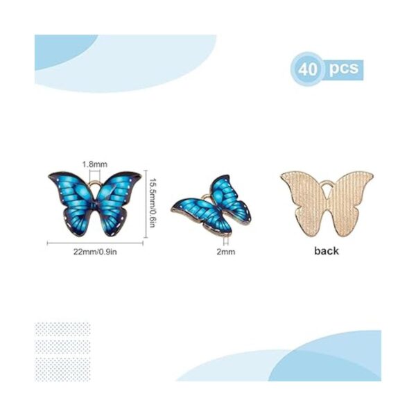 SUNNYCLUE 1 caja 40pcs mariposa esmalte colgante encantos