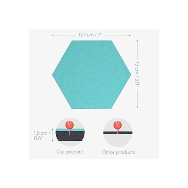 Navaris Juego de 6 tablones hexagonales de fieltro 5.9 x_5