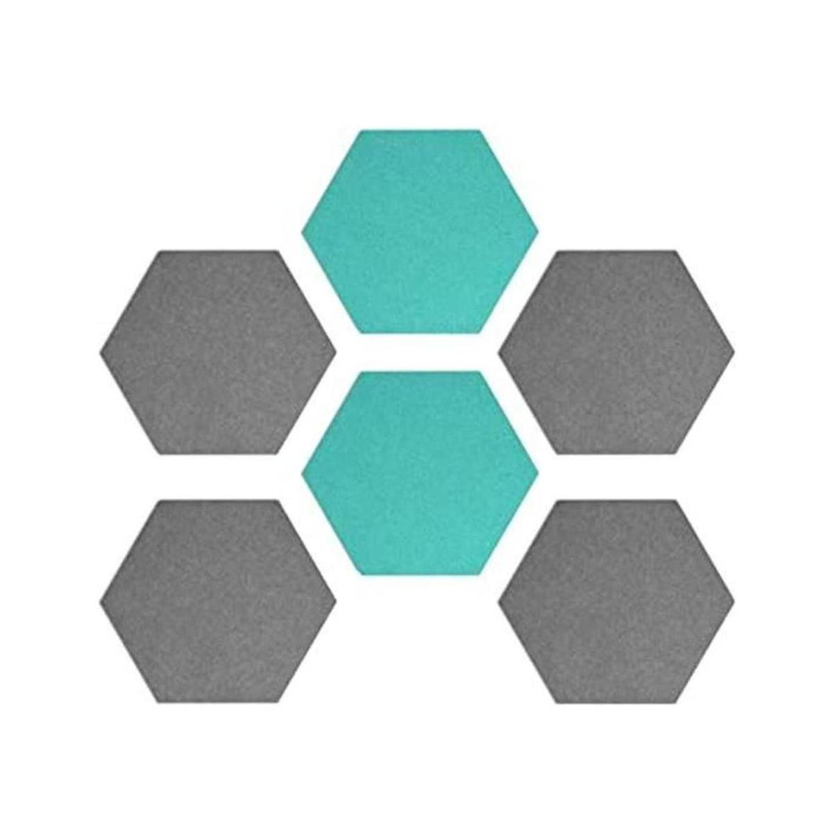 Navaris Juego de 6 tablones hexagonales de fieltro 5.9 x