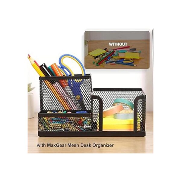 MaxGear Organizador de escritorio de malla para_3