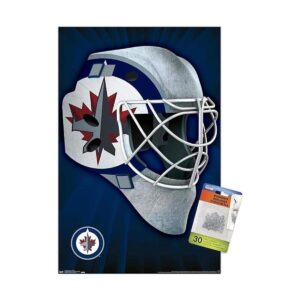 NHL Winnipeg Jets Máscara de 16 carteles de pared con_1
