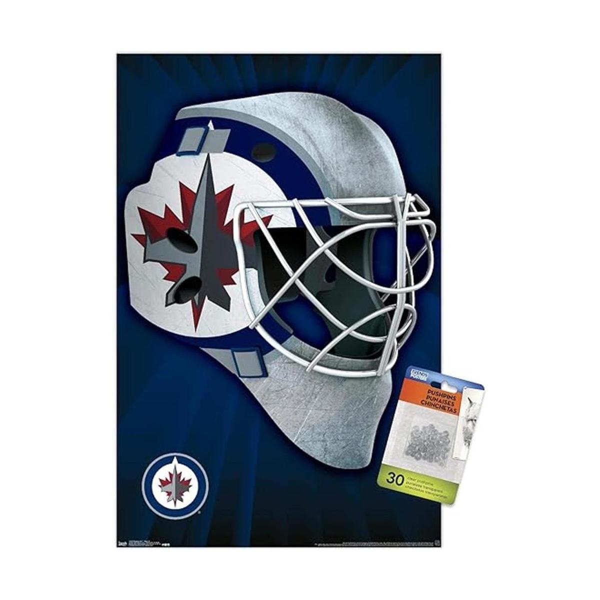NHL Winnipeg Jets Máscara de 16 carteles de pared con