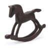 BRASSTAR Estatua de caballo mecedora de hierro fundido de