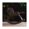 BRASSTAR Estatua de caballo mecedora de hierro fundido de