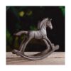 BRASSTAR Estatua de caballo mecedora de hierro fundido de