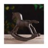 BRASSTAR Estatua de caballo mecedora de hierro fundido de