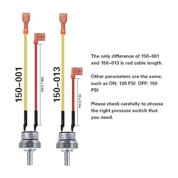 Air Pressure Switch 150 PSI Pressure Switch 120 PSI