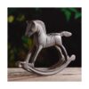 BRASSTAR Estatua de caballo mecedora de hierro fundido de