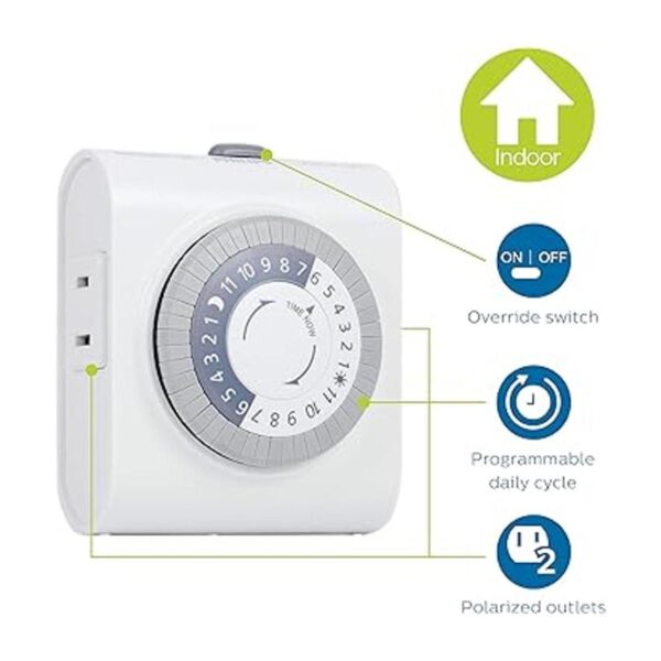 Philips 24Hour Indoor Plugin Mechanical Timer 2 Polarized_2