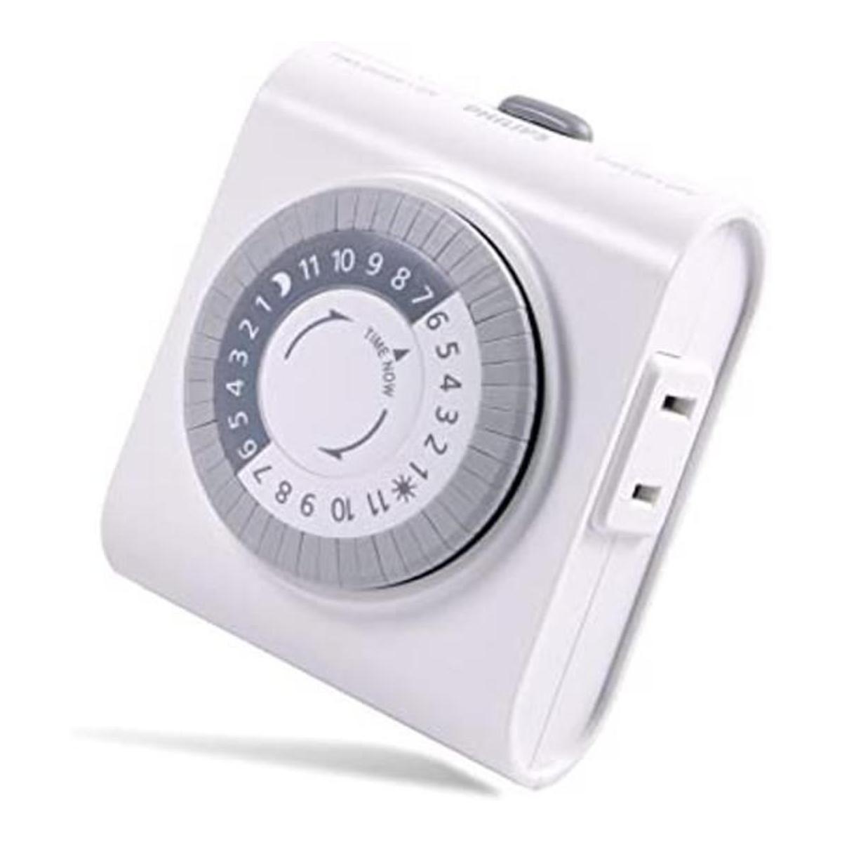Philips 24Hour Indoor Plugin Mechanical Timer 2 Polarized
