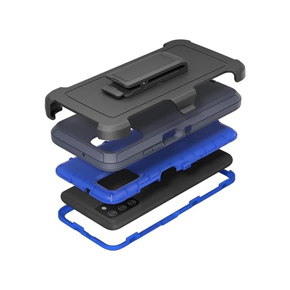 Funda compatible con Samsung Galaxy A02s con protectores