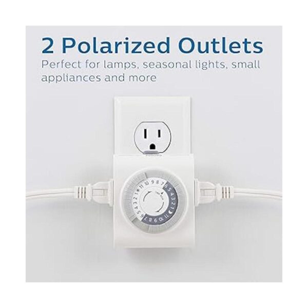 Philips 24Hour Indoor Plugin Mechanical Timer 2 Polarized_5
