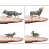 Juego de 4 figuras de lobo siberiano con diseño de_3
