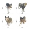 Juego de 4 figuras de lobo siberiano con diseño de_4
