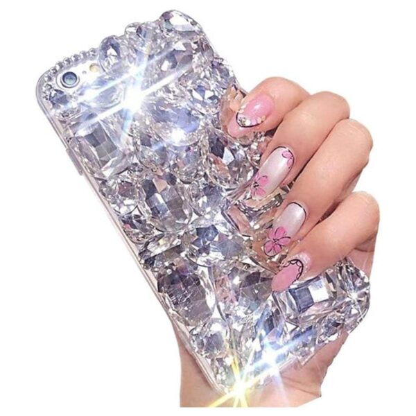 LCHDA Funda con diamantes de imitación transparentes para_1