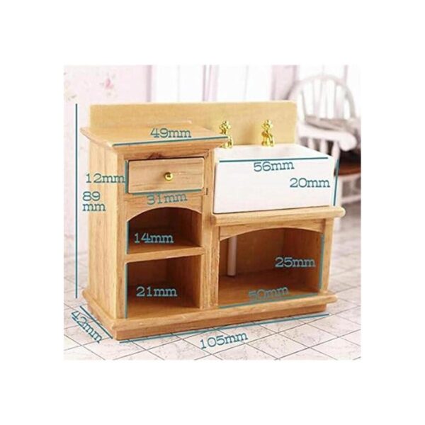 EatingBiting Doll House Baño Cocina Decoración Fregadero_6