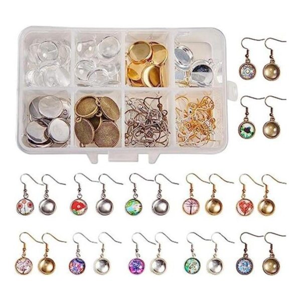 Sunnylue Juego de 20 pares de pendientes de cabujón con 1