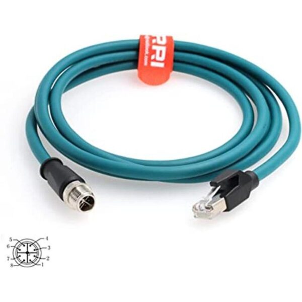 DRRI Cable blindado Cat6 con interfaz Ethernet Gigabit M12_1