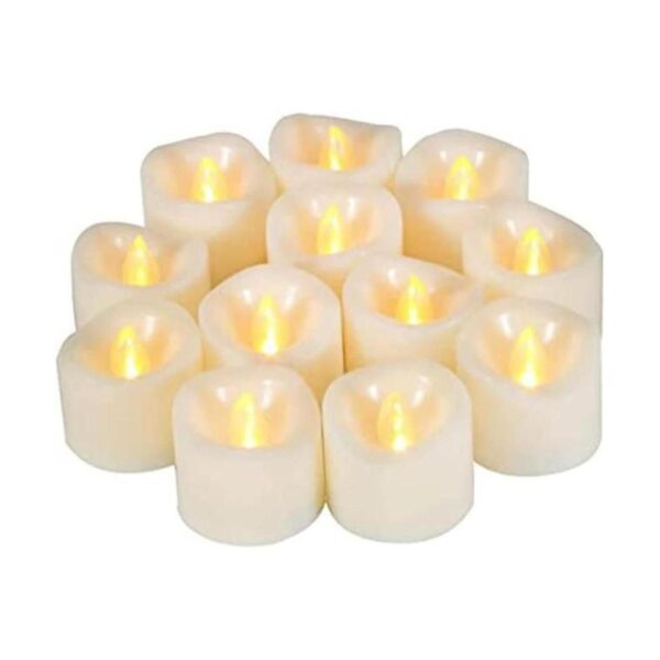 12 velas LED sin llama parpadeantes funciona con_1