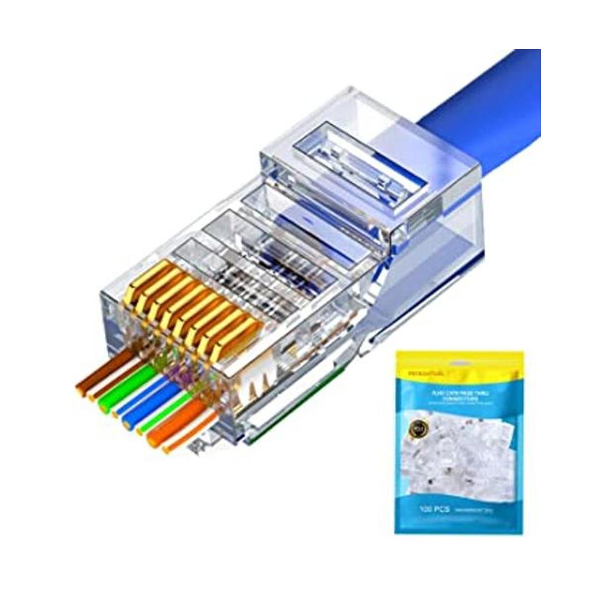 Terminales de conector RJ45 Cat6 Cat5 chapados en oro 8P8C
