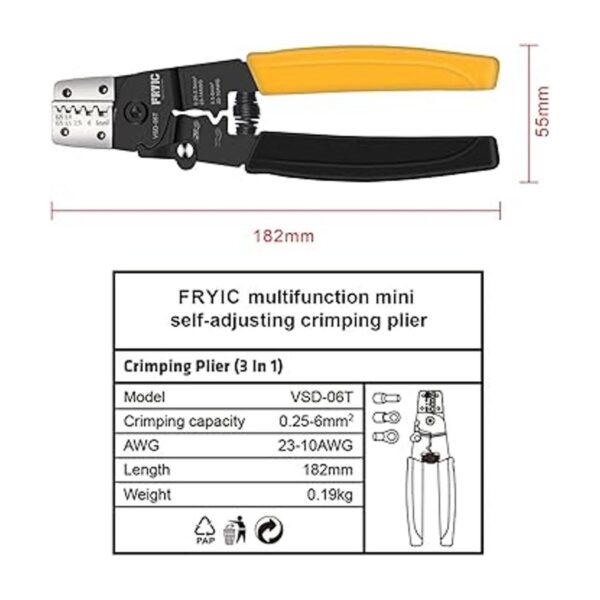 Fryic Mini alicates multifunción 3 en 1 autoajustable