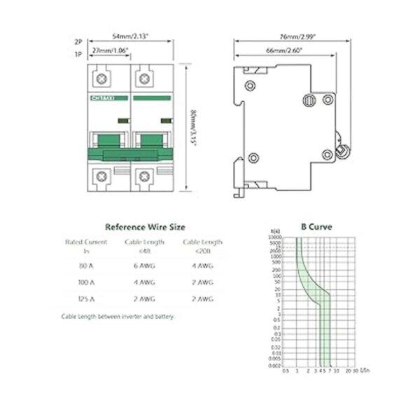Chtaixi Interruptor de circuito en miniatura de 12 V110 V_3