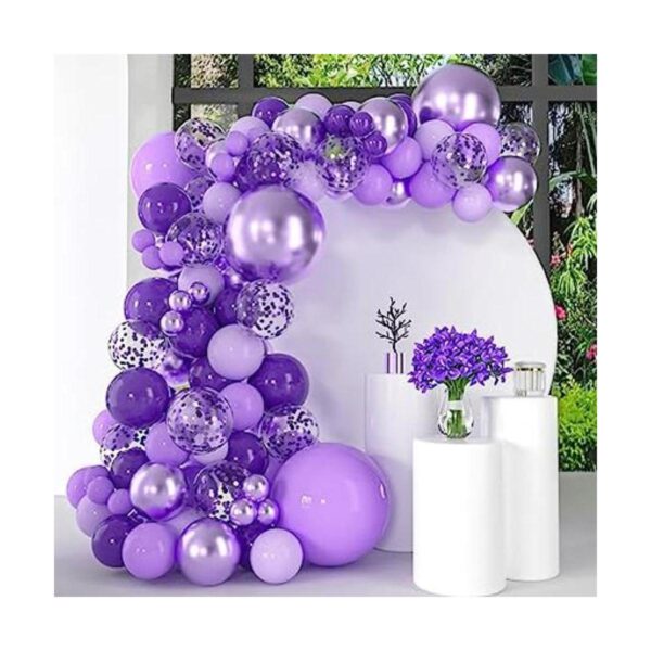 Kit de guirnalda de globos morados 129 globos morados de
