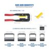 Glarks Profesional IDC Crimp Tool con 48 unids 0.100 in