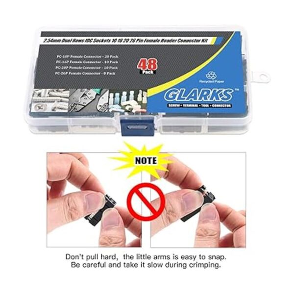 Glarks Profesional IDC Crimp Tool con 48 unids 0.100 in