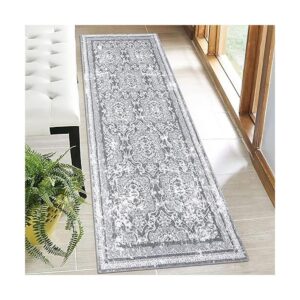 Vaukki Alfombra de pasillo vintage y lanuda suave para