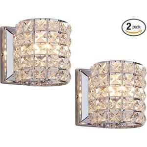 Loclgpm Juego de dos apliques de pared de cristal lámpara_1