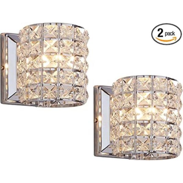 Loclgpm Juego de dos apliques de pared de cristal lámpara_1